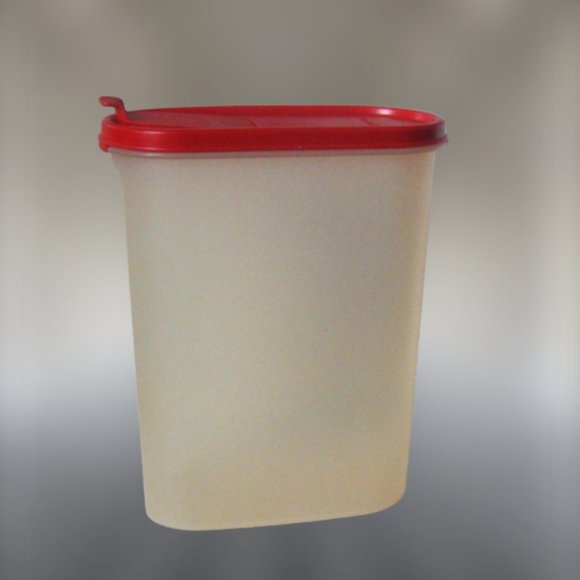 TUPPERWARE Red Pour Lid Modular Cereal Keeper - Picture 7 of 7